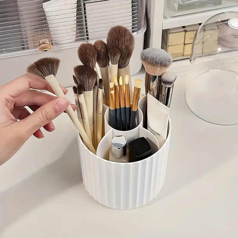 Organizador de Brochas y Maquillaje con Tapa